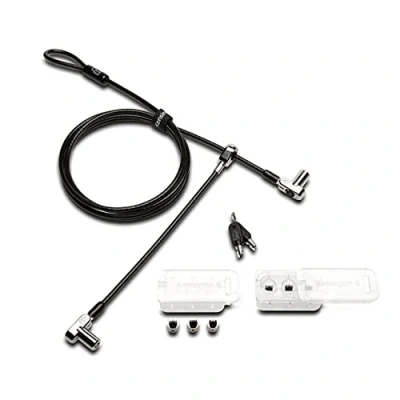 Immagine di Kensington Lucchetto Universale 3 in 1 con Chiave e Doppia Serratura per una Sicurezza di Laptop, Docking Station o Monitor, Cavo da 1.8 m
