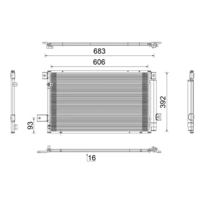 Immagine di MAHLE ORIGINAL AC 819 000S Condensatore con essiccatore 606