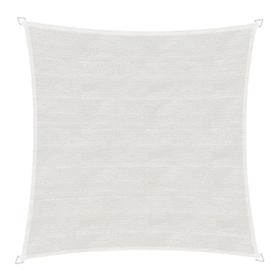 Immagine di Windhager Tenda Da Sole Capri, Bianca, Quadrata, Tessuto Hdpe Spalmato, 5 x M, 225 g Per m², Protezione Solare Patio, Balcone, Piscina, Corda Fissaggio, Resistente Agli Strappi, Lavabile