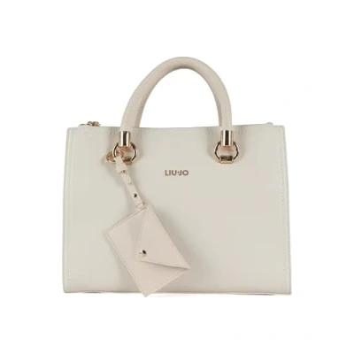 Immagine di LIU JO Borsa a bauletto AA5008 E0058 con stampa bottalata nera e un design essenziale.