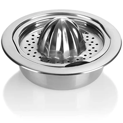 Immagine di COM FOUR® spremiagrumi in acciaio inox per limoni, arance, lime manuale la cucina (1 pezzo di inossidabile)