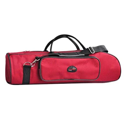 Immagine di Borsa professionale per tromba 600D in tessuto Oxford resistente all&#039;acqua, morbida custodia il trasporto schiuma di cotone imbottito con tracolla regolabile 4 colori rosso