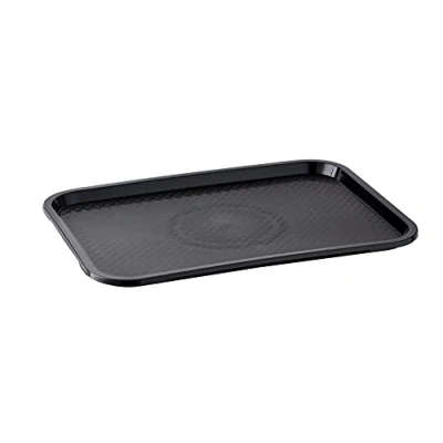 Immagine di APS vassoio Fast Food, da portata infrangibile e lavabile in lavastoviglie, Made Germany, 35 x 27 cm, altezza 2 nero