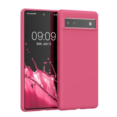 Immagine di kwmobile Custodia Compatibile con Google Pixel 6a Cover Back Case per Smartphone in Silicone TPU Protezione Gommata awesome pink