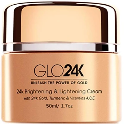 Immagine di GLO24K Crema schiarente E con oro 24k, curcuma vitamine A, C,