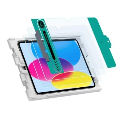 Immagine di ESR 2 Pezzi Pellicola Protettiva per iPad 10 Generazione (2022, 10,9 Pollici), Vetro Temperato, Protezione Lo Schermo con Supporto l’applicazione, Nitidezza HD