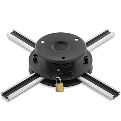 Immagine di deleyCON Proiettore Universal Beamer per Montaggio a Soffitto +/ 15 Inclinazione 360 Pivoting Fino 20Kg Variabile Nero