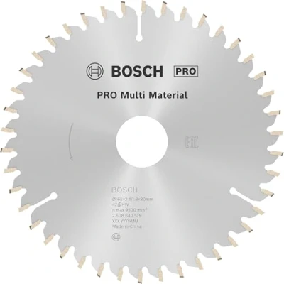 Immagine di Bosch Accessories Multi Material 2608640519 Lama circolare in metallo duro 165 x 30 2.4 mm Numero di denti: 42 1 pz.