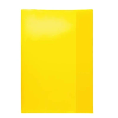 Immagine di HERMA 19602 Copertina per quaderni, formato A4, trasparente, giallo, 10 pezzi, copertine in pellicola di polipropilene resistente, lavabile e extra spesso, set trasparenti quaderni