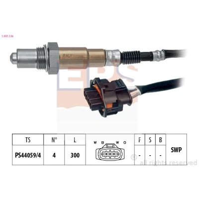 Immagine di EPS 1.997.136 Sonda lambda Made in Italy OE Equivalent riscaldato, planare, Filettatura prelubrificata OPEL: Meriva A, Corsa C Hatchback