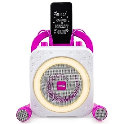 Immagine di Macchina per karaoke RockJam GRWM con due microfoni nera