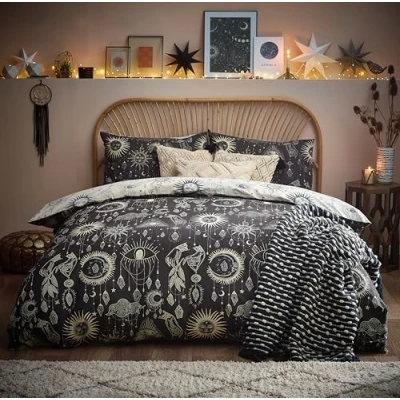 Immagine di furn. CONSTEL/D02/MUL, Set copripiumino matrimoniale Costellazione, cotone, poliestere, multi
