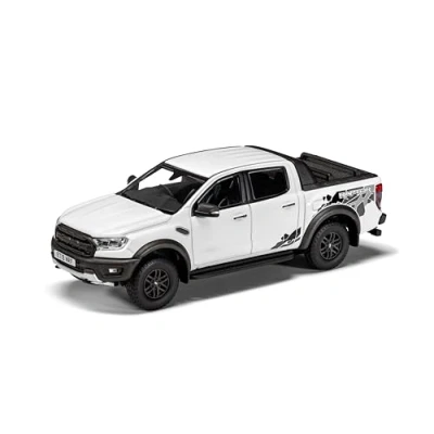 Immagine di Corgi Modellino di auto in pressofusione VA15203 Ford Ranger Raptor X, Frozen White Uomini, donne e bambini, souvenir regalo dal Regno Unito, piccoli modelli giocattolo pressofuse per