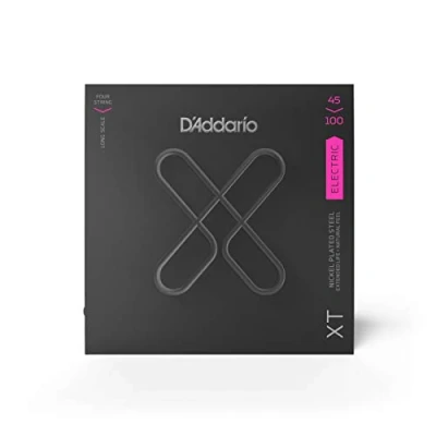 Immagine di D&#039;Addario XTB45100, XT Corde in Acciaio Placcate al Nickel per Basso, Scalatura Regulare Leggera, 45 100