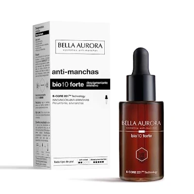 Immagine di Bella Aurora, PigmentStop bio10forte, Trattamento Intensivo Anti Macchie Scure, depigmentante, Serum per le Scure del Viso, Depigmentazione della Pelle (Contagocce 30ml)