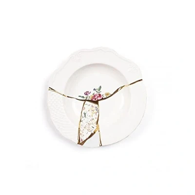 Immagine di SELETTI &quot;KINTSUGI Collezione Piatti Ispirata dalla Tecnica Giapponese, Piatto Fondo 09623
