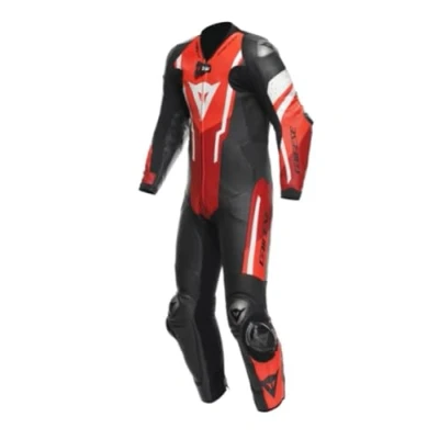Immagine di Dainese Combi Misano 3 D Air Perf. 1PC Leather Suit Bag Combi, nero/rosso/rosso fluo 52
