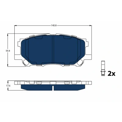 Immagine di TRW GDB3338BTE Kit pastiglie freno Non predisposto per contatto segnalazione usura con accessori LEXUS: RX II