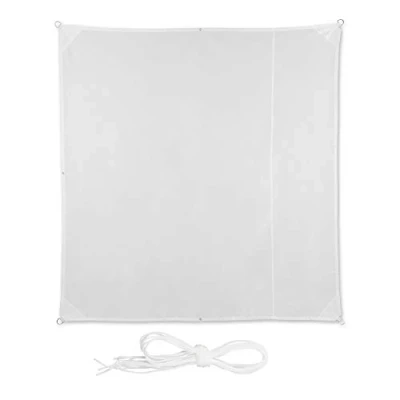 Immagine di relaxdays Tenda a Vela Quadrata, Impermeabile, Anti UV, con Corde di Supporto, Terrazza e Giardino, LxP: 2x2 m, Bianca, 2 x m