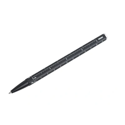Immagine di Penna a sfera multitasking con ricarica D1 nera CONSTRUCTION BASIC righello per centimetri/pollici, scala 1:20/1:50 facile cambio della alluminio, metallo