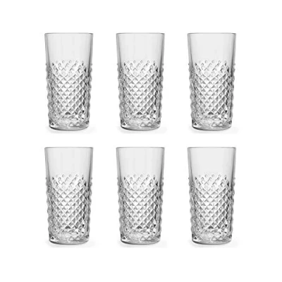 Immagine di Libbey Bicchiere long drink Carats 410 ml / 41 cl Set di 6 pezzi Disegno classico Motivo retrò