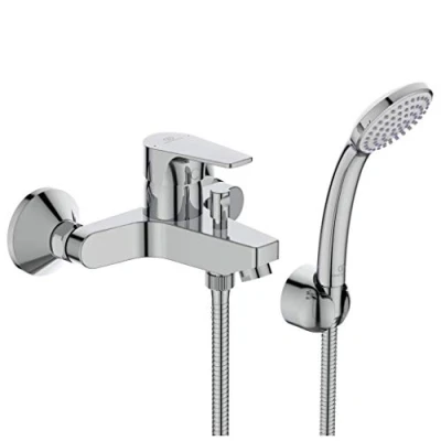 Immagine di Ideal Standard Cerafine D, Miscelatore monocomando esterno per vasca o doccia, Con accessori, Cromato