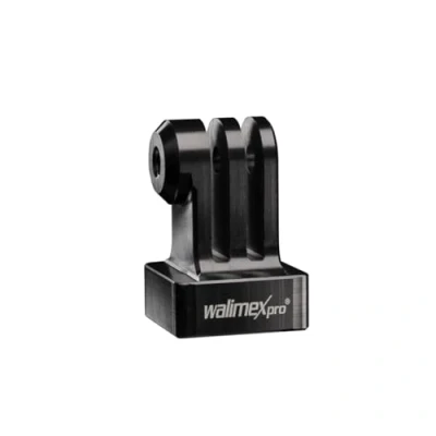 Immagine di Walimex Pro 20886 Aluminium GoPro Stativadapter (cnc gefräst,eloxiertesAluminium(1/4ZollaufGoProMount),geeignetfürGoProHero6543+321,SessionundanderekompatibleActionCams) schwarz