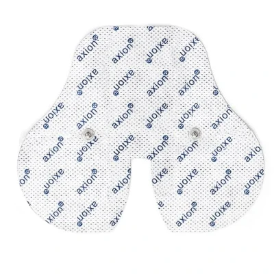 Immagine di Elettrodo axion per il collo Patch compatibili con Beurer e altri elettrostimolatori TENS Riutilizzabili autoadesivi connettore a bottone snap da 3,5 mm