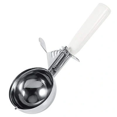 Immagine di Nikou paletta for gelato Pratico cucchiaio da in acciaio inossidabile con manico plastica (Colore : White 8cm)
