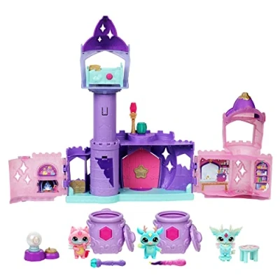 Immagine di Magic Mixies Mixlings Castle Set da gioco espandibile con bacchetta magica che rivela 5 momenti magici e 2 calderoni collezione, per bambini dai anni in su, esclusiva Amazon