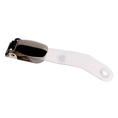 Immagine di EUROPEL Striscia di fissaggio con clip per porta badge, sicurezza coccodrillo, 53 x 13 mm, confezione da 24 pezzi