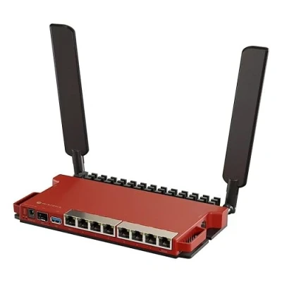 Immagine di MikroTik L009UiGS 2HaxD IN routeur sans fil Gigabit Ethernet Monobande (2,4 GHz) Rouge