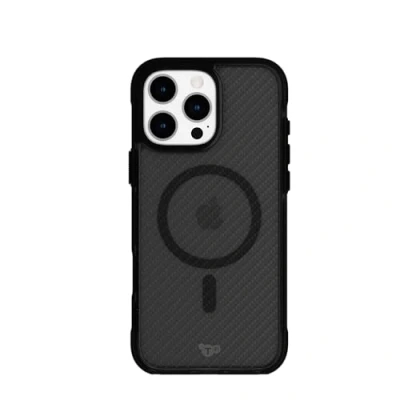 Immagine di tech21 EvoArmor Custodia protettiva per iPhone 16 Pro Max, compatibile con MagSafe, protezione contro gli impatti 21x standard militare, testata in nero