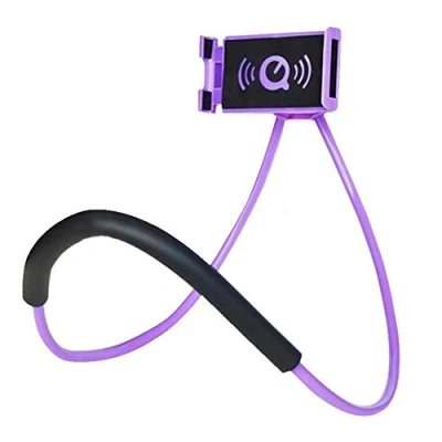 Immagine di Supporto Universale per Telefono Cellulare e Tablet, da Collo Rotante a 360 , Multifunzionale Flessibile, Pigro, flessibile (viola)