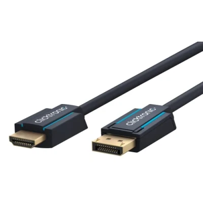 Immagine di Clicktronic cavo attivo DisplayPort HDMI 4k 60 Hz unidirezionale con amplificatore di segnale, da DP 1.4 a 2.0, 5 m, adattatore monitor