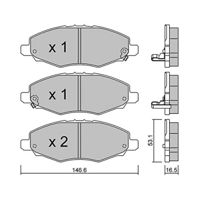Immagine di METELLI 22 0798 0 Kit pastiglie freno con segnalatore acustico usura TOYOTA: HILUX 3 Pick up, Pritsche/Fahrgestell (KUN1, TGN3, TGN2, TGN1,