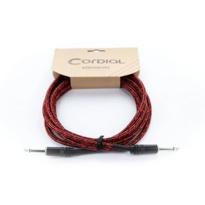 Immagine di CORDIAL ELEMENTS EI 3 PP Tweed RD,Cavo Sbilanciato, Jack TS (Mono)/Jack (Mono) m Rosso