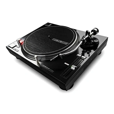 Immagine di Reloop RP 7000 MK2 Giradischi professionale per DJ con trasmissione diretta Upper Torque Quartz, nuova base del braccio, regolabile in altezza