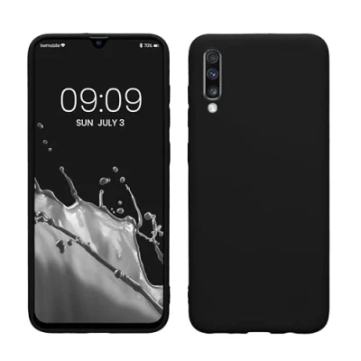 Immagine di kwmobile Custodia Compatibile con Samsung Galaxy A70 Cover Back Case per Smartphone in Silicone TPU Protezione Gommata nero matt