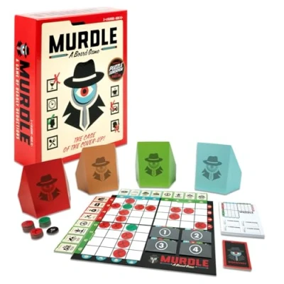 Immagine di Goliath Games Presents: Murdle The Board Game Basato sul libro di puzzle più venduto Indizi, codici, mistero, Per 1+ giocatori dai 14 anni in su