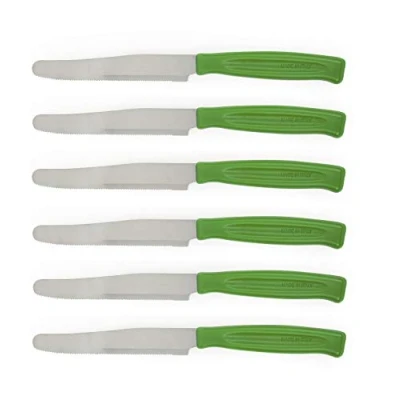 Immagine di Excelsa Rainbow Set 6 Coltelli Da Tavola Seghettati, Acciaio Inox, Verde