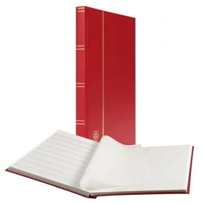 Immagine di Leuchtturm 334124 Scrapbook per 200 FDC con Copertina Primo Giorno o Lettere in DIN Lungo, incl. Custodia Rosso