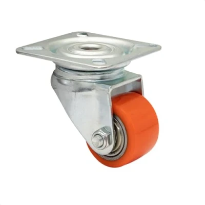 Immagine di Wagner 04693501 Ruote morbide con diametro di 35 mm, altezza 60 cuscinetto a sfera, superficie scorrimento morbida, acciaio e ghisa, rosso/argento, piastra avvitamento x