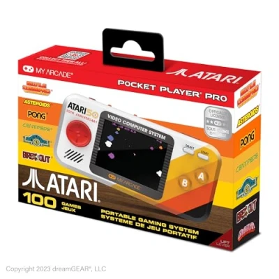 Immagine di My Arcade DGUNL 7015 Atari Pocket Player Pro Handheld Portable Gaming System 100 Games