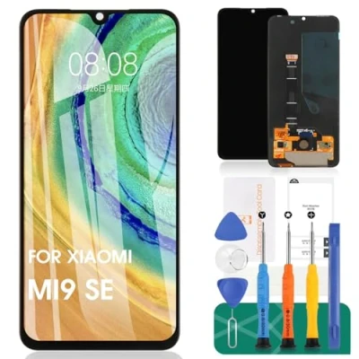 Immagine di SRJTEK Schermo TFT di ricambio per Xiaomi Mi 9 SE Display LCD Touch Digitizer M1903F2G Kit riparazione (nero, nessun riconoscimento delle impronte digitali)