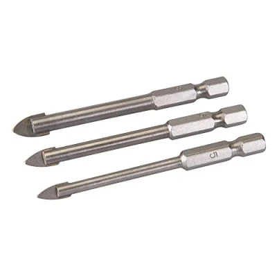 Immagine di Silverline 224760 Set di 3 punte esagonali per piastrelle e vetro, 5, 6 8 mm