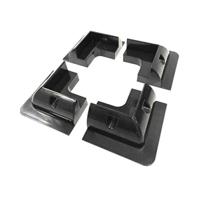 Immagine di enjoy solar ABS 4 pezzi supporto angolo di sostegno spoiler modulo solare in nero, ideale per camper caravan barca