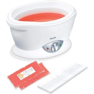 Immagine di Beurer MP 70 Bagno di paraffina elettrico per Mani, Piedi e Gomiti Morbidi Lisci, Immergili in serbatoio con capacità 1,5 litri 80 W potenza riscaldante, 2 set da 450g cad
