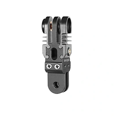 Immagine di iSHOXS 2C ProFork Xtension VarioLock Braccio di estensione per supporto a snodo GoPro Hero 11, 10, 9, DJI Osmo, Apexcam Resistente alluminio ruotabile 90 Adattatore da 1/4 pollice