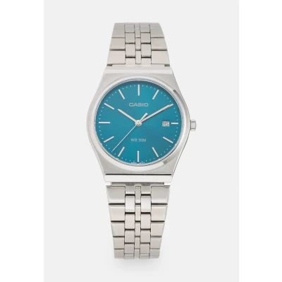 Immagine di Casio Watch Unisex Orologio silvercoloured/petrol blue, Taglia: One Size, Silver coloured/petrol blue